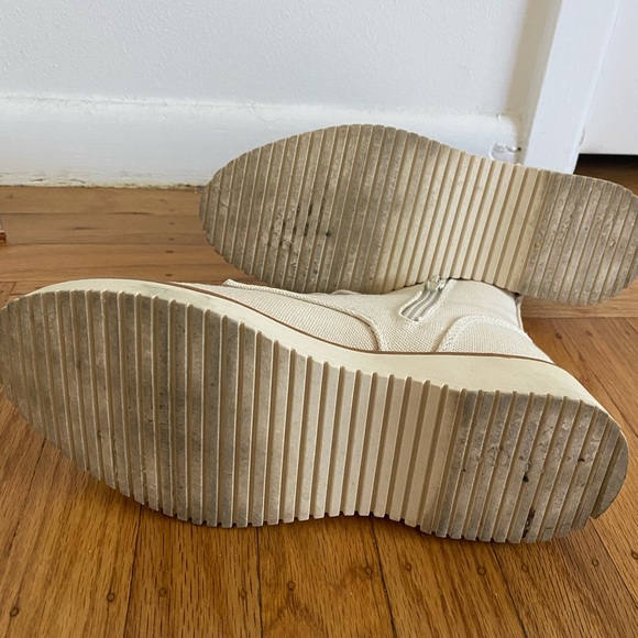 Madden girl off white canvas combat boots - Picture 4 of 6